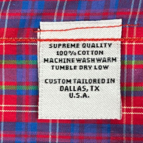 M.L. Leddy’s Plaid Pearl Snap Western Shirt NWT - Picture 14 of 16